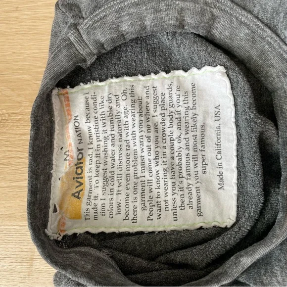 Aviator Nation Gray Sweater with Red Heart - Picture 8 of 15